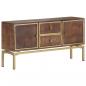 Preview: Sideboard 120x29x60 cm Massivholz Mango