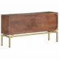 Preview: Sideboard 120x29x60 cm Massivholz Mango