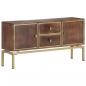 Preview: Sideboard 120x29x60 cm Massivholz Mango