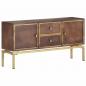 Preview: Sideboard 120x29x60 cm Massivholz Mango