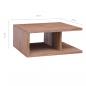 Preview: Couchtisch 70 x 70 x 30 cm Massivholz Teak 