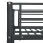 Preview: Etagenbett Schwarz Metall 90×200 cm