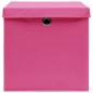 Preview: Aufbewahrungsboxen mit Deckeln 4 Stk. Rosa 32x32x32 cm Stoff