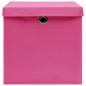 Preview: Aufbewahrungsboxen mit Deckeln 10 Stk. Rosa 32x32x32 cm Stoff