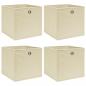 Preview: ARDEBO.de - Aufbewahrungsboxen 4 Stk. Creme 32x32x32 cm Stoff