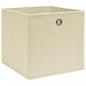 Preview: Aufbewahrungsboxen 4 Stk. Creme 32x32x32 cm Stoff