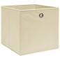 Preview: Aufbewahrungsboxen 10 Stk. Creme 32x32x32 cm Stoff