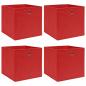 Preview: ARDEBO.de - Aufbewahrungsboxen 4 Stk. Rot 32x32x32 cm Stoff