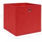 Preview: Aufbewahrungsboxen 4 Stk. Rot 32x32x32 cm Stoff