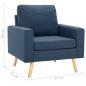 Preview: Sessel Blau Stoff