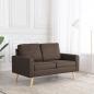 Preview: ARDEBO.de - 2-Sitzer-Sofa Braun Stoff