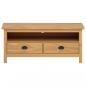 Preview: TV-Schrank Hill Honigbraun 110x40x47 cm Massivholz Kiefer