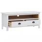 Preview: TV-Schrank Hill Weiß 110x40x47 cm Massivholz Kiefer