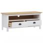 Preview: TV-Schrank Hill Weiß 110x40x47 cm Massivholz Kiefer