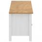 Preview: TV-Schrank Hill Weiß 110x40x47 cm Massivholz Kiefer