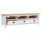 Preview: TV-Schrank Hill Weiß 158x40x47 cm Massivholz Kiefer