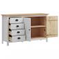 Preview: Sideboard Hill Weiß 130x40x80 cm Massivholz Kiefer