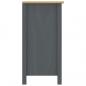 Preview: Sideboard Hill Grau 125x40x80 cm Massivholz Kiefer