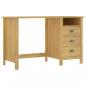 Preview: ARDEBO.de - Schreibtisch Hill mit 3 Schubladen 120×50×74 cm Kiefernholz