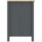 Preview: Schreibtisch Hill Grau 150x50x74 cm Massivholz Kiefer