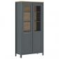 Preview: ARDEBO.de - Highboard Hill Grau 85x37x170,5 cm Massivholz Kiefer