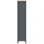 Preview: Highboard Hill Grau 85x37x170,5 cm Massivholz Kiefer