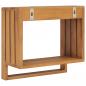 Preview: Handtuchregal zur Wandmontage 35×20×35 cm Teak Massivholz