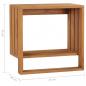 Preview: Handtuchregal zur Wandmontage 35×20×35 cm Teak Massivholz