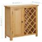 Preview: Weinschrank für 11 Flaschen 80 x 32 x 80 cm  Eiche Massivholz