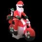 Preview: Aufblasbarer Weihnachtsmann auf Motorrad LED IP44 160 cm