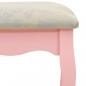 Preview: Schminktisch-Set mit Hocker Rosa 80×69×141 cm Paulowniaholz 