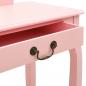 Preview: Schminktisch mit Hocker Rosa 65x36x128 cm Paulownia-Holz MDF