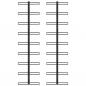 Preview: Wand-Weinregale für 18 Flaschen 2 Stk. Schwarz Eisen 