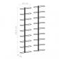 Preview: Wand-Weinregale für 18 Flaschen 2 Stk. Schwarz Eisen 