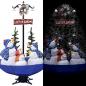 Preview: ARDEBO.de - Weihnachtsbaum mit Schnee und Schirm-Fuß Blau 170 cm PVC