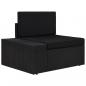 Preview: 5-tlg. Garten-Lounge-Set Poly Rattan Schwarz