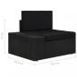 Preview: 5-tlg. Garten-Lounge-Set Poly Rattan Schwarz