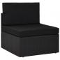 Preview: 4-tlg. Garten-Lounge-Set Poly Rattan Schwarz