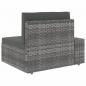 Preview: 5-tlg. Garten-Lounge-Set Poly Rattan Grau