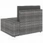 Preview: 5-tlg. Garten-Lounge-Set Poly Rattan Grau