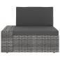 Preview: 5-tlg. Garten-Lounge-Set Poly Rattan Grau