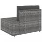 Preview: 4-tlg. Garten-Lounge-Set Poly Rattan Grau