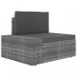 Preview: 4-tlg. Garten-Lounge-Set Poly Rattan Grau