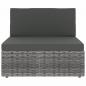 Preview: 7-tlg. Garten-Lounge-Set Poly Rattan Grau