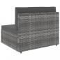 Preview: 7-tlg. Garten-Lounge-Set Poly Rattan Grau