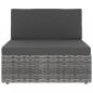 Preview: 4-tlg. Garten-Lounge-Set Poly Rattan Grau