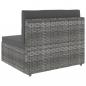 Preview: 4-tlg. Garten-Lounge-Set Poly Rattan Grau