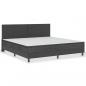 Preview: Boxspringbett Dunkelgrau Stoff 200x200 cm