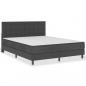 Preview: Boxspringbett Dunkelgrau Stoff 160x200 cm