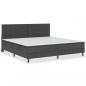 Preview: Boxspringbett Dunkelgrau Stoff 200x200 cm